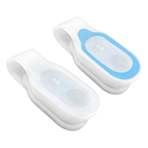 Nurse Nightshift Hands Free Lightweight Emergency LED Flashlight Clip on Flashlight Suitable for Walking Running Pets Outdoor Emergency(2PCS) - color: White + blue