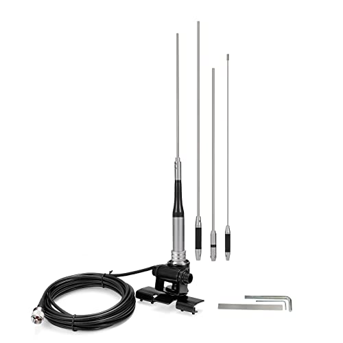 Bingfu High Gain 62inch Mobile Ham Radio Antenna VHF UHF Dual Band - color: Lip Mount Antenna Kit 62inch