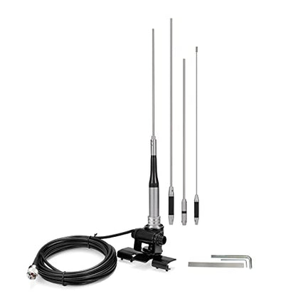Bingfu High Gain 62inch Mobile Ham Radio Antenna VHF UHF Dual Band - color: Lip Mount Antenna Kit 62inch