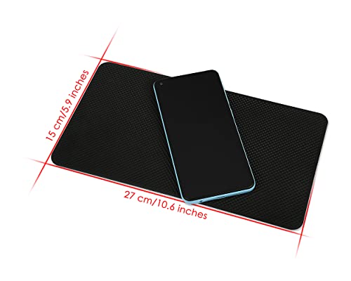 Extra Large 26 x 15cm Magic Anti-Slip Non-Slip Mat Car Dashboard Sticky Pad Adhesive Mat for Cell Phone, CD, Electronic Devices, iPhone, iPod, MP3, MP4, GPS - Black