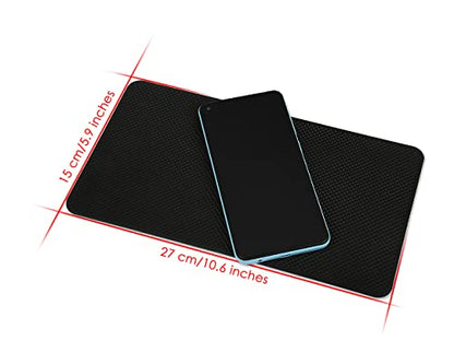 Extra Large 26 x 15cm Magic Anti-Slip Non-Slip Mat Car Dashboard Sticky Pad Adhesive Mat for Cell Phone, CD, Electronic Devices, iPhone, iPod, MP3, MP4, GPS - Black