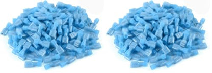 500 Pcs XHF Blue Nylon Female Spade Connectors 16-14 AWG Quick Disconnect Wire Terminals Insulated Wire Crimp Connectors (Pack of 2) - size: Female Blue 500PCS (Pack of 2)