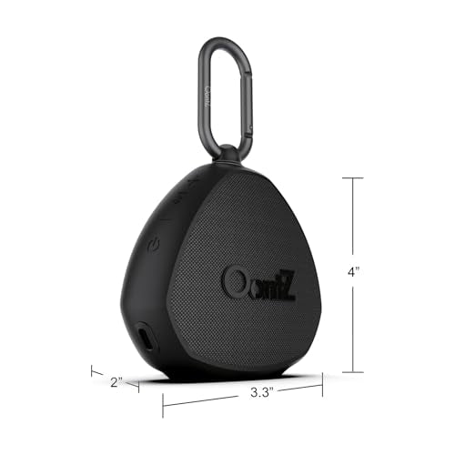 OontZ Angle Clip Portable Bluetooth Speaker, 5W, 12-Hour Playtime, IPX7 - color: Black-Clip