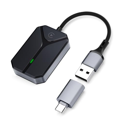 Wireless CarPlay Adapter for iPhone, 2026 Wired to Wireless CarPlay Dongle, Plug & Play USB-C Adapter, 5.8GHz WiFi, Bluetooth 5.3, Auto Connect, Low Latency, for Cars 2015+