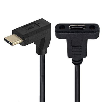 90 Degree Up & Down Angled USB-C USB 3.1 Type C Male to Female Extension Data Cable 30cm - style: Up Angled