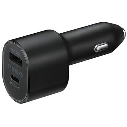Samsung Super Fast Dual Car Charger (45W+15W) Dual Ports USB-C & USB-A - Black - EP-L5300XBEGWW