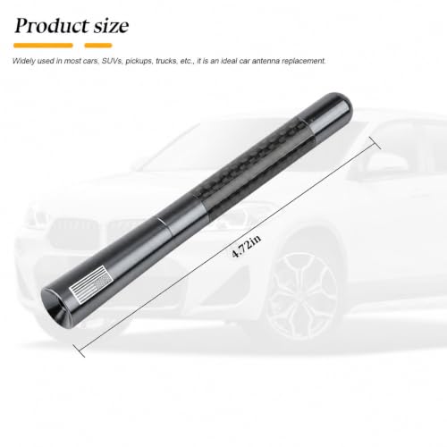 BESULEN 4.7 Inch Car Short Antenna, American Flag Design, Gray - color: Gray, size: 4.7 Inch