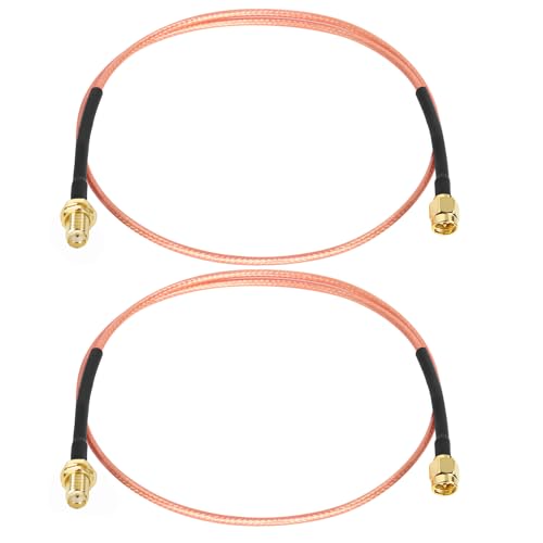 XRDS -RF SMA Cable 2FT, SMA Male to SMA Female Bulkhead RG316 SMA Extension Cable for 4G LTE Router Cellular SDR USB Dongle Receiver(2PCS) - size: 2 FT