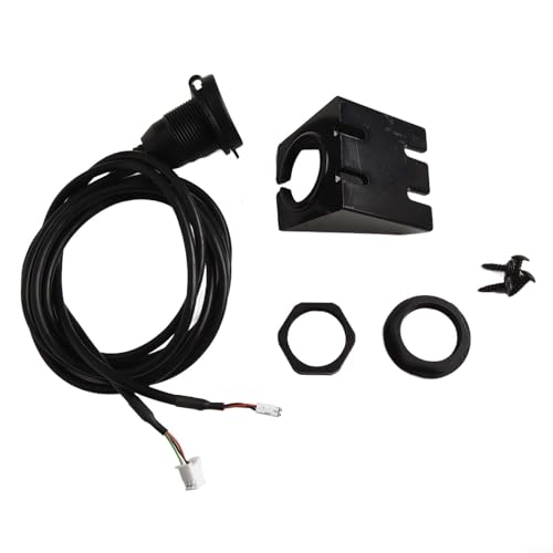 Car Dashboard Dual USB Panel Interface Extension Cable Adapter, 4+6 Pin Audio Port, 145Cm Black Flush Mount Socket