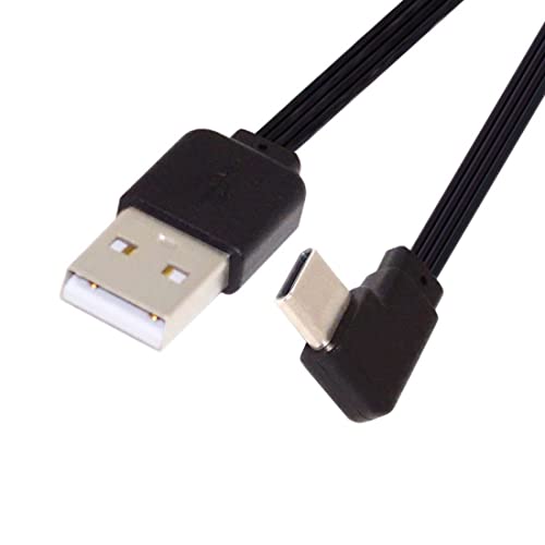 chenyang CY USB 2.0 Type-A Male to USB-C Type-C Male Flat Slim FPC 90 Degree Angled Data Cable for FPV & Disk & Phone 13cm - style: USB 2.0 Type-A to Type-C Right Angle