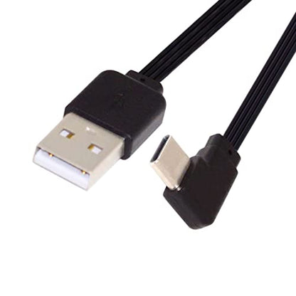 chenyang CY USB 2.0 Type-A Male to USB-C Type-C Male Flat Slim FPC 90 Degree Angled Data Cable for FPV & Disk & Phone 13cm - style: USB 2.0 Type-A to Type-C Right Angle