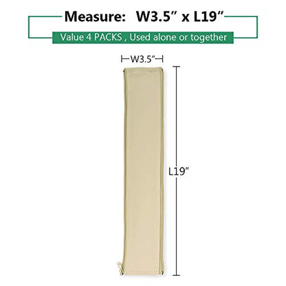 StangH Cable Management kit Sleeve Organizer, 19 Inch, 4 Pieces -Beige - color: Beige, size: 19"L x 3.5"W-4PACKS
