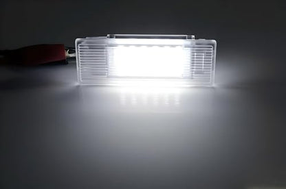 iJDMTOY Error Free 18-SMD Xenon White Full LED Footwell Step Courtesy Lights Compatible with BMW Fxx Chassis Code 1 2 3 4 5 7 Series X1 X3 X5 X6 etc., OEM Replacement 2-LED Lamp - style: White