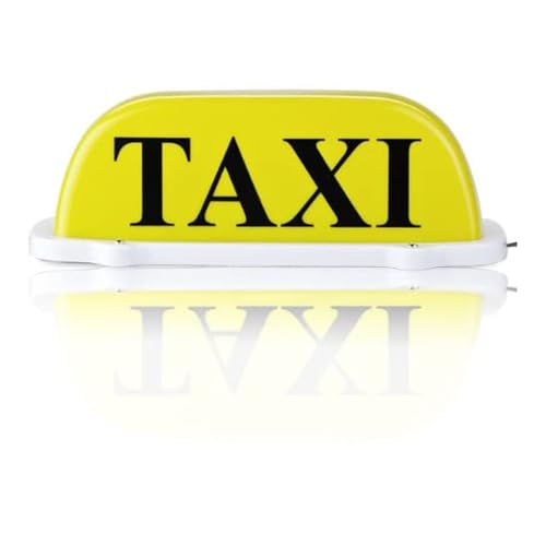 Taxi Sign USB Rechargeable Battery Taxi Top Light Roof Taxi Driver Sign with Magnetic Base Waterproof Taxi Sign Light Yellow
