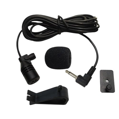 2024 Upgrade Car Microphone Stereo 3.5mm Jack Assembly Mic Car Radio Microphone for Kenwood Power Acoustik JVC Sony Jensen Alpine Car Vehicle Head Unit Bluetooth Enabled Audio GPS DVD