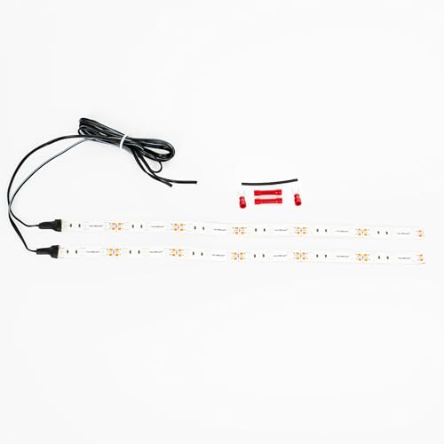 Alpena Max LED Light Strips (2 x 12) – 5053 SMD Chips, 80% More Light Output, Non-Yellow Diamond Clarity Coating, Flexible & Water-Resistant – Includes Genuine 3M VHB Tape, Blue - color: Blue