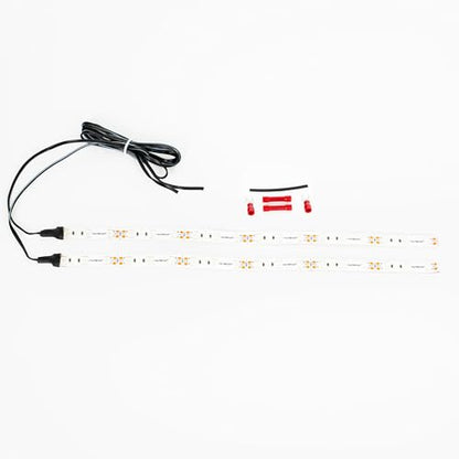 Alpena Max LED Light Strips (2 x 12) – 5053 SMD Chips, 80% More Light Output, Non-Yellow Diamond Clarity Coating, Flexible & Water-Resistant – Includes Genuine 3M VHB Tape, Blue - color: Blue