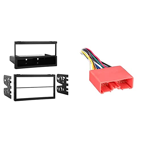 Metra 99-7505 Single or Double DIN Installation Multi-Kit for Select 1994-2006 Mazda Vehicles -Black & 70-7903 Wiring Harness for 2001-Up Mazda Vehicles - style: Kit + Wiring Harness
