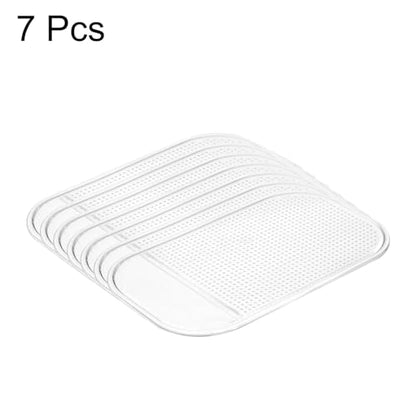 HARFINGTON 7pcs Car Dashboard Anti-Slip Mat 5.5" x 3" Universal Sticky Dash Pad Washable Reusable Car Non-Slip Mats for Phone Keys Sunglasses Electronic Devices, Transparent - color: Transparent