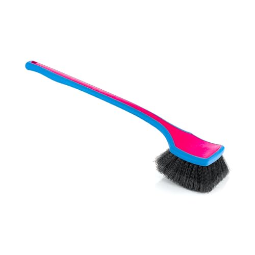 Detail Factory - Fender Well Brush - Ergonomic ProGrip Handle, Stiff Synthetic Bristles, Ergonomic Design, Clean Your Wheel Wells with Ease - Octane Underglow - color: Underglow