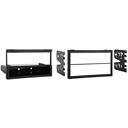 Metra 99-7505 Single or Double DIN Installation Multi-Kit for Select 1994-2006 Mazda Vehicles -Black & Metra 70-7901 Radio Wiring Harness for Mazda 90-01Power/4 Speaker - style: Kit + Harness