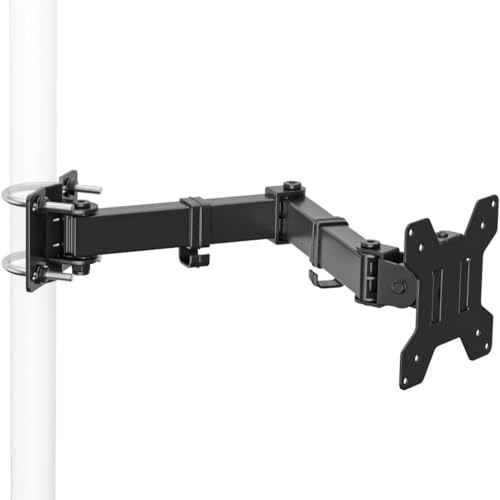 suptek Single Monitor Arm for Desk Mount Stand,Adjustable Monitor Arm for 13 to 32 inch Screen,Load Capacity 22lbs, Pole Adjustable Supports 0.8-2.4 Inch, VESA 75/100mm Black(MD6DBG) - size: Adjustable Pole Monitor Arm