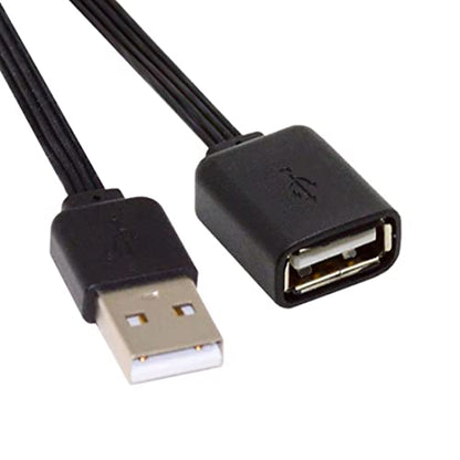 chenyang USB 2.0 Short Flat Cable, USB 2.0 Type A Male to Female 4 Wires 5V 2A Charge Data Extension Silicone Cable 4 Wires 30AWG 13cm - style: USB 2.0 Type-A Male to Female