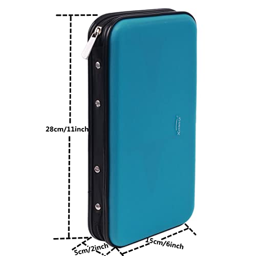 Heavy Duty CD/DVD Case - 72 Capacity Hard Shell Holder for Car, Disc Binder, Protective Blu-ray Wallet (SkyBlue) - color: Skyblue