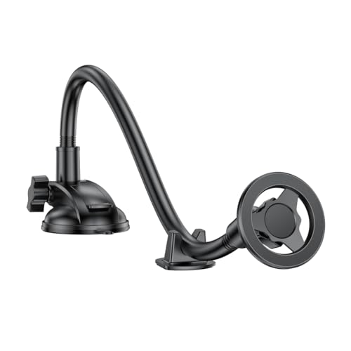Gooseneck Car Phone Holder, Long Arm Vehicle Windshield & Dashboard Cellphone Mount with Strong Suction Cup, Anti-Shake Auto Interior Smartphone Stabilizer, Universal Fit (T005) - size: T005