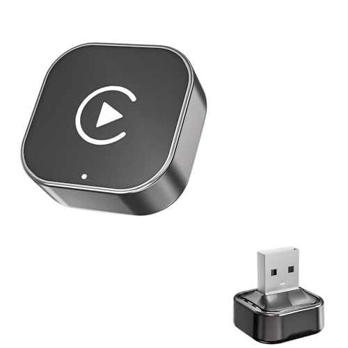 Wireless CarPlay Adapter & Android Auto Wired CarPlay to Wireless Device, 2-in-1 Mini T-Shaped for Car USB Plug and Play Auto Connect, No Delay for Apple iOS 10+, Android 11+ Version[2026 Upgrade] - color: Black
