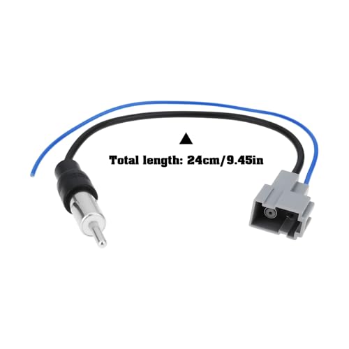 ECSiNG 1x Car Radio Antenna Adapter Cable 24 cm Compatible with Honda Civic 2012 CR-V Accord 2014 City AM FM