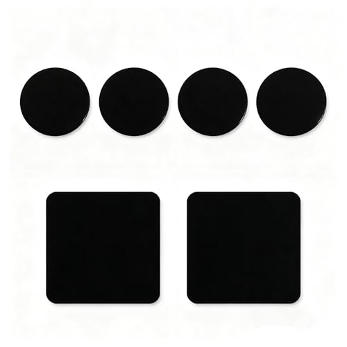 3.15" Double Sided Tape Black Car Mount Dashboard Pad Two Sided Adhesive Suction Cup Mounting Disk Sticky Tack No Traces For Windshield,Dash GPS,Cam Holder,Toys,Tiles,Walls,Craft Poster,Pictures,Party - size: Black 3.15 In Diameter+3.15 In Square