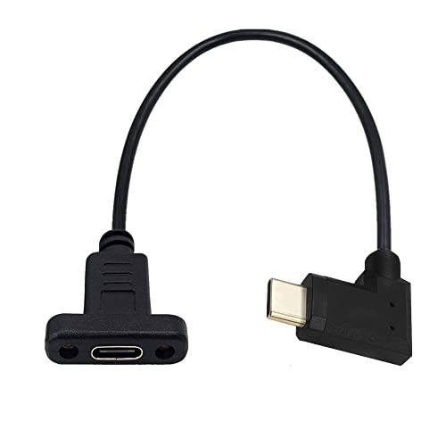 90 Degree Left & Right Angled USB-C USB 3.1 Type C Male to Female Extension Data Cable 30cm - style: Right Angled
