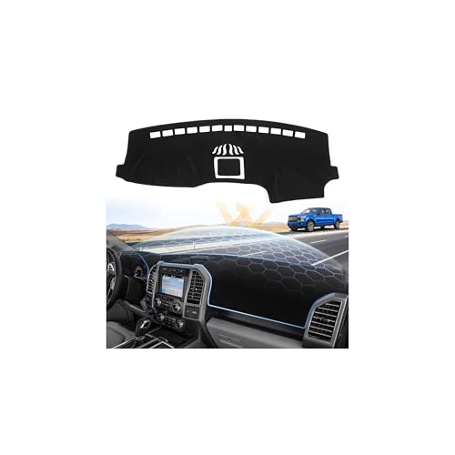 Sunsdrew Dash Cover for Ford F-150 F150 2015-2020 Dashboard Mat Without HUD - size: 15-20 F-150 Dash Cover