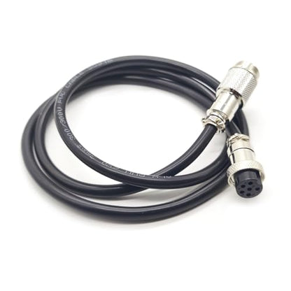 3.28ft GX16 6 Pin Cable Male to Female Head Aviation Cordset, GX16 6 Pin Panel Mount Circular Metal Aviation Connector Cable Male to Female Adapter (1Meter) - size: 3.28ft