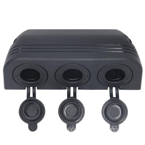 12-24 V Multifunctional 3 Hole Tent Type Car Modification Cigarette Lighter Splitter Power Sockets Female Power Outlet Adapter for Portable Auto Electronic Devices - color: 3 Hole Type B