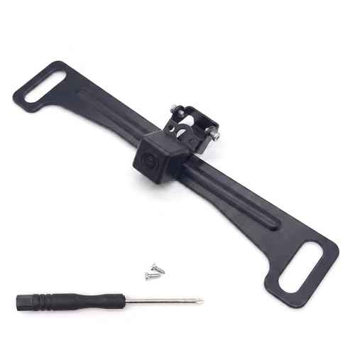 1 PC Car Rear View Camera License Plate Bracket, Metal Backup Camera License Plate Mount with Screws, for Rear View Camera Installation, Universal for Most Cars (Black)