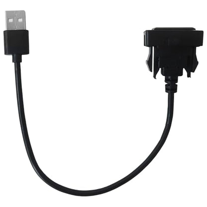 USB Port Car Charger for Toyota - Male to Female USB Power Socket Adapter, 34x23mm Flush Mount