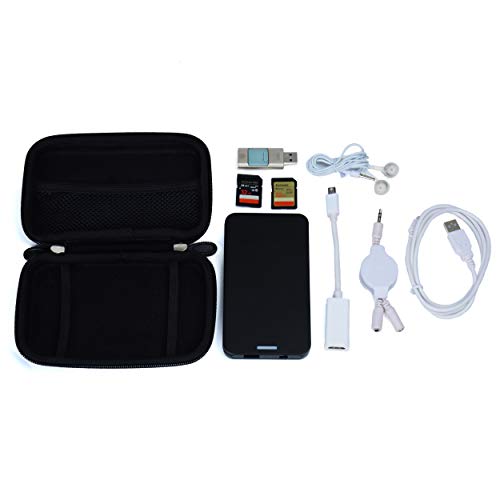 Universal Nylon Carrying Case for GPS, Small Camera, Chargers, Earbuds – Travel Pouch for Accessories, Fits Devices Up to 5.2 Inches, Black