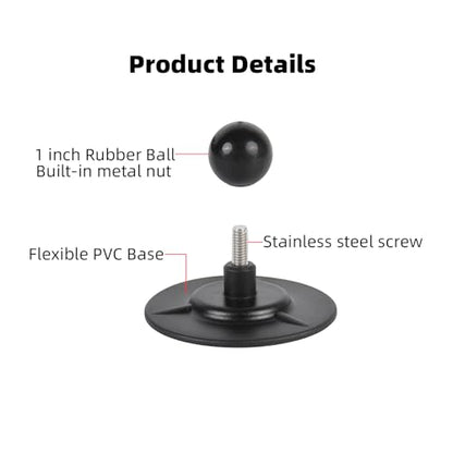 1" Ball Adhesive Base Compatible with RAM Mounts B Size Double Socket Arm, Flexible Adhesive Mount for Motorcycle Gas Tank & Car Dashboard - GPS Phone Holder Accessories - style: 1" Ball Adhesive Base