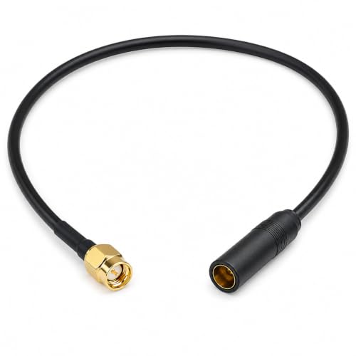 SMA Male to AM/FM Female Adapter RG174 Coax Cable 12 inches Pigtail Jumper RF coaxial Cable for Radio Antenna - color: SMA Male to AM/FM Female