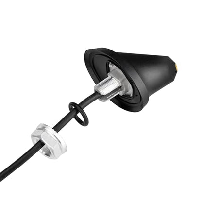 Eightwood Universal AM FM Car Radio Rubber Antenna 7in with Mounting Base - color: antenna mast+base