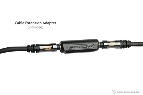 Scosche I335 Hookup 3.5mm Auxiliary Audio Cable 3-foot in Black - size: 3 ft, style: AUX to AUX - Round Cable