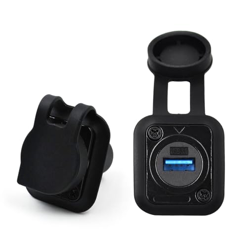 5PCS USB 3.0 Panel Mount Female to Female Connector - color: 5PCS