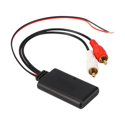 Dickno Car Wireless Bluetooth Cable Adapter, Universal Automotive Wireless Radio Stereo Connector with 2 RCA AUX Audio, Car Bluetooth 5.0 Module Music Receiver Fit Most Vehicles