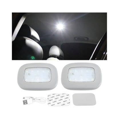 Car Interior Dome Lamp, Magnetic USB Vehicle Ceiling Roof Reading Light, Rechargeable Wireless Automotive Inside Lighting Accessories, Universal for SUV Trailer Camper (Gray) - color: Gray
