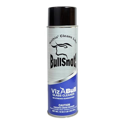 BullSnot! VizABull Glass Cleaner Foam Spray, Streak-Free for Car Windshield, Mirror, Window Cleaning - Heavy Duty for Auto Exterior - Ammonia-Free, No Drip, Quick Dry - 19 Fl Oz, 1 Can