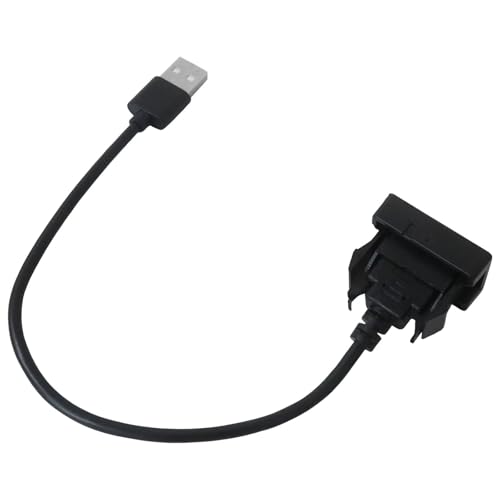 New Male to Female USB Power Socket Adapter, USB Port Car Charger Compatible with Toyota Camry 2011–2019