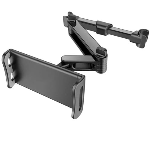 Telescopic Car Rear Pillow Phone Holder Tablet Car Stand Seat Rear Headrest Mounting Bracket for Tablet etc for iPhone Samsung (Black Retractable) - color: Black Retractable