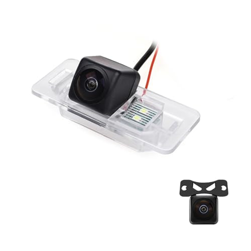 AHD 1080P/CVBS Car Rear/Front View Camera Fisheye Lens License Plate Camera with RCA Cable & Vehicle Camera for BMW 3 E46 E90 E91 E92 5 E39 E60 E61 X5 E53 E70 & 170° Wide-angle HD Backup Camera